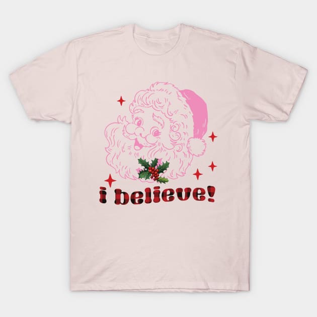 Pink Christmas T-Shirt by V-Rie